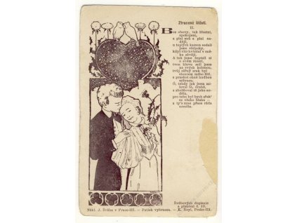 Švábova dopisnice s písní č. 10, ca 1900