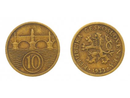 ČSR, mince 10 h, 1933, stav -0/0-...viz autentické foto