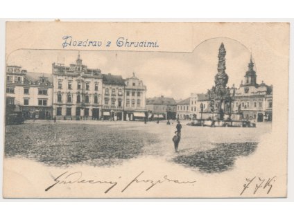 10 - Chrudim, oživená partie z náměstí, cca 1902