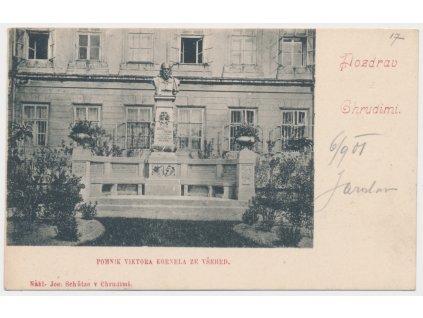 10 - Chrudim, Pomník Viktora Kornela ze Všehrd, cca 1901
