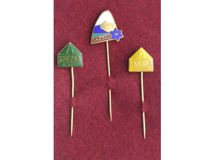 ČSSR, 3 ks pamětních odznaků, Sněžka, stav 1/1