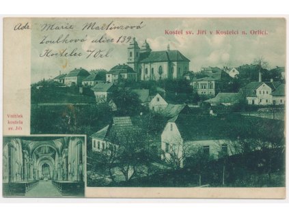 57 - Rychnovsko, Kostelec nad Orlicí, Kostel sv. Jiří, cca 1908
