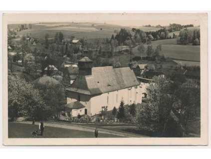70 - Ústeckoorlicko, Klášterec nad Orlicí, kostel a okolí, cca 1931