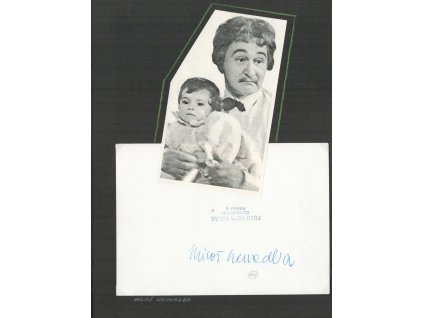 Nesvadba Miloš (1925-2020), český herec, spisovatel, ilustrátor, podpis