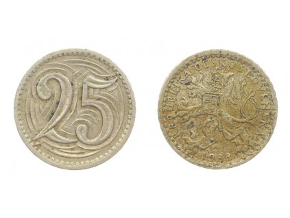 ČSR, mince 25 h , 1933, stav +1/1+, ..viz autentické foto