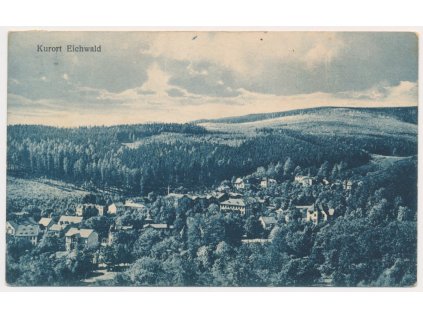 65 - Teplicko, Dubí, Kurort Eichwald , celkový pohled, cca 1924