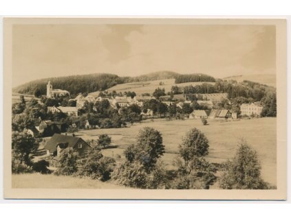 57 - Rychnovsko, Olešnice v Orlických  horách, celkový pohled, cca 1940