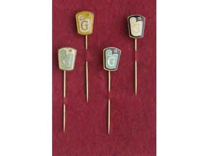 ČSSR, 4 ks pamětních odznaků, Gottwaldov, stav 1/1