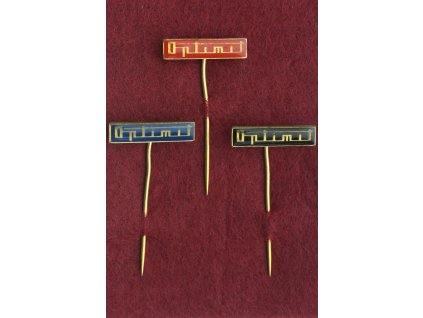 ČSSR, 3 ks firemních odznaků, Optimit, stav 1/1