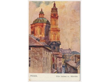 49 - Praha, Věže chrámu sv. Mikuláše, cca 1915