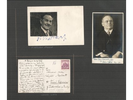 Umění, sběratelský list o velikosti cca 36x27 cm s podpisy