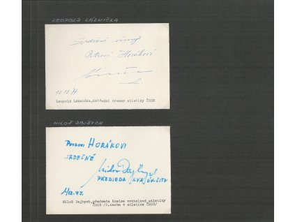 Atletika, sběratelský list o velikosti cca 36x27 cm s podpisy