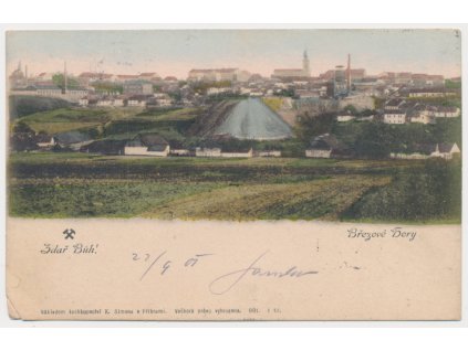54 - Příbramsko, Březové Hory, celkový pohled, cca 1901