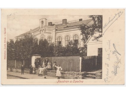 57 - Rychnovsko, Opočno, Rudolfova nemocnice, partie s dětmi, cca 1902