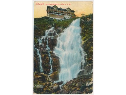 66 - Trutnovsko, Labský vodopád na Sněžce, Elbefall, cca 1912