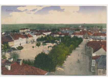 31 - Kutnohorsko, Čáslav, pohled na náměstí, cca 1914