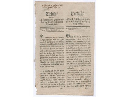 Předpis prostředků jakými se mají platit daně v roce 1811