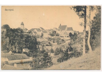 64 - Táborsko, Bechyně, celkový pohled, cca 1921