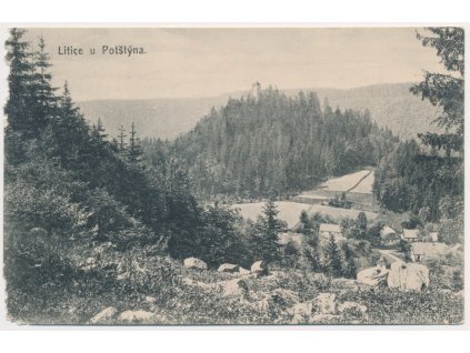 70 - Orlickoústecko, Litice nad Orlicí, celkový pohled, cca 1908