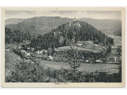70 - Orlickoústecko, Litice nad Orlicí, celkový pohled, cca 1935