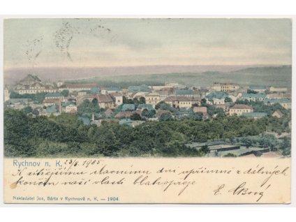57 - Rychnov nad Kněžnou, celkový pohled na město, cca 1905