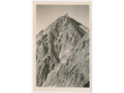 Slovensko, Vysoké Tatry, Stanica lanovky na Lomnickom štíte, cca 1948