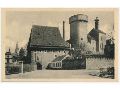 64 - Tábor, partie s hradem Kotnov, cca 1945