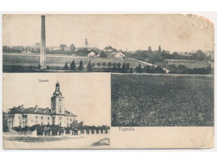 31 - Kutnohorsko, Tupadly, 2 - záběr, Zámek, celkový pohled, cca 1906