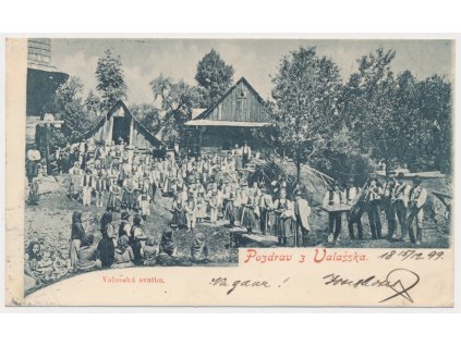 71 - Vsetínsko, Valašské Meziříčí, Valašská svatba, cca 1899