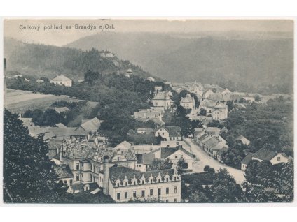 70 - Orlickoústecko, Brandýs nad Orlicí, celkový pohled, cca 1907