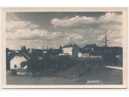 67 - Třebíčsko, Lesonice, pohled na obec, cca 1935