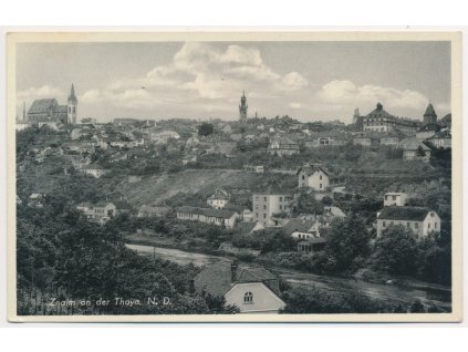 74 - Znojmo, pohled na město, cca 1941