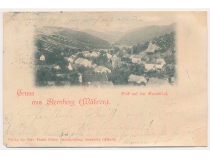 41 - Olomoucko, Šternberk, celkový pohled, cca 1898