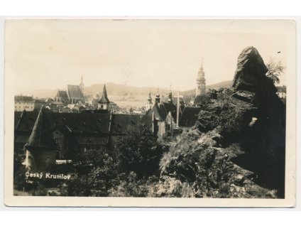 13 - Český Krumlov, celkový pohled, cca 1930