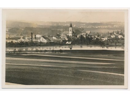 10 - Chrudimsko, Ronov nad Doubravou, celkový pohled, cca 1931