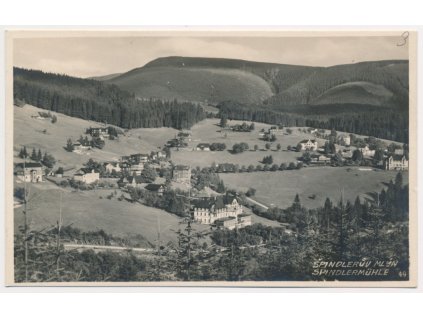 66 - Trutnovsko, Špindlerův Mlýn, celkový pohled, cca 1935
