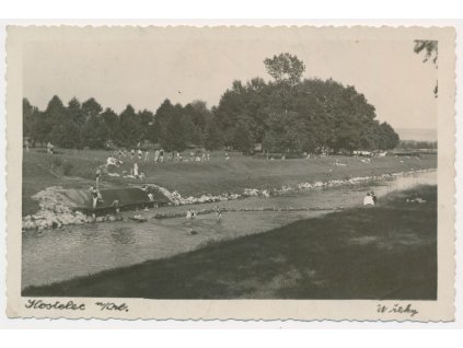 57 - Rychnovsko, Kostelec nad Orlicí, oživená partie u řeky, cca 1539