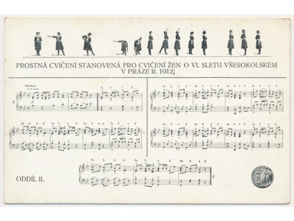 Prostná cvičení pro cvičení žen o VI. sletu všesokolském v Praze, Oddíl II., 1912