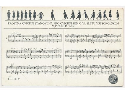 Prostná cvičení pro cvičení žen o VI. sletu všesokolském v Praze, Oddíl V., 1912
