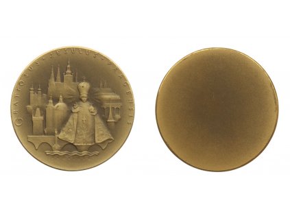 ČSSR, AE medaile jednostranná Pražské jezulátko, medailér Knobloch, průměr 30mm, stav 1/1