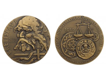 ČSSR, AE medaile Břetislav I. - ČNS, průměr 60 mm, stav 1/1