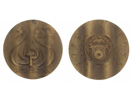 ČSSR, AE medaile 900 let města Hliník, průměr 70 mm, stav 1/1