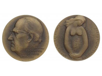 ČSSR, AE medaile Prof. Alfréd Kotásek, průměr 70 mm, stav 1/1