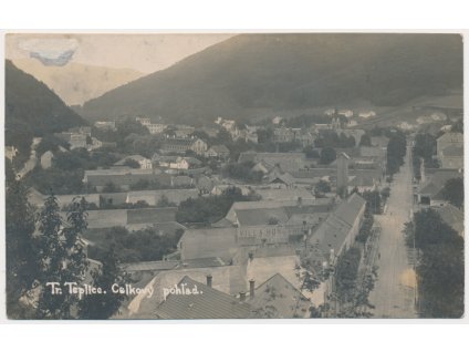 Slovensko, Trenčianské Teplice, Celkový pohl'ad, cca 1925