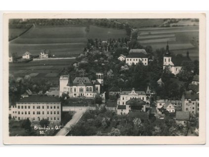 70 - Orlickoústecko, Brandýs nad Orlicí, pohled na město, cca 1949