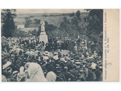 70 - Orlickoústecko, Kunvald, Slavnostní odhalení pomníku J. A. Komenského, 1910