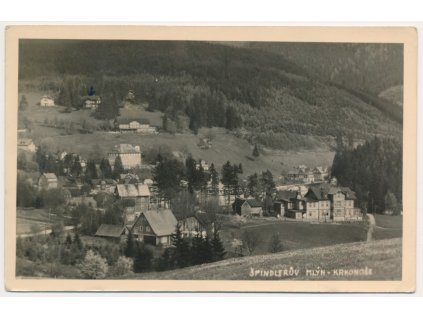 66 - Trutnovsko, Špindlerův Mlýn, Krkonoše, celkový pohled, cca 1947