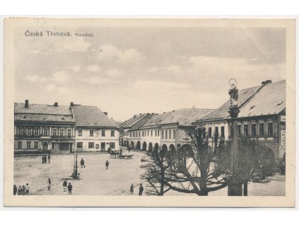 70 - Orlickoústecko, Česká Třebová, oživené náměstí, cca 1914
