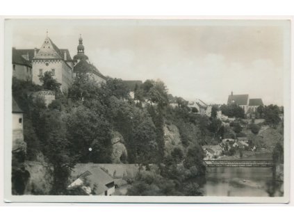 64 - Táborsko, Lázně Bechyně, pohled na město, cca 1940