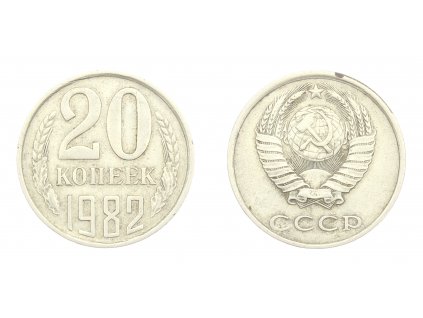 SSSR, mince 20 Kopějek, 1982, stav 1/1...viz autentické foto